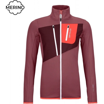 Ortovox Fleece Grid Jacket vínová
