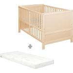 Roba Детско креватче 70x140 cm с регулируема височина в естествен цвят Easy Sleep - Roba (0194NA-M)