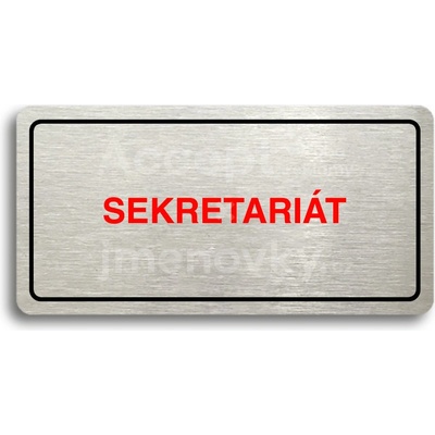 ACCEPT Piktogram SEKRETARIÁT - stříbrná tabulka - barevný tisk