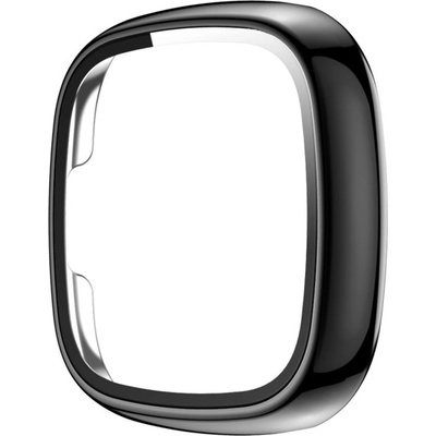 PROTEMIO 43177 Plastový kryt s ochranným sklem pro Fitbit Versa 3 / Fitbit Sense černý