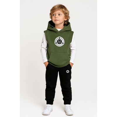 Skateboard chlapecká vesta s kapucí světle šedá/melange – Zboží Dáma