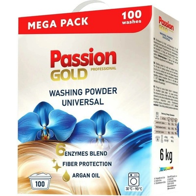 Passion Gold prací prášok krabica Universal 6 kg
