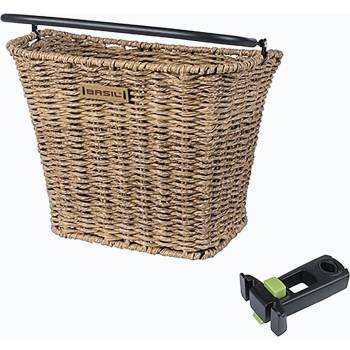 Basil Предна кошница за велосипед Basil Bremen Rattan Look KF+KF Ahead Steem Holder seagrass