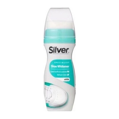 Silver tekutý vosk na obuv s aplikátorom Shoe shine biely - 75g