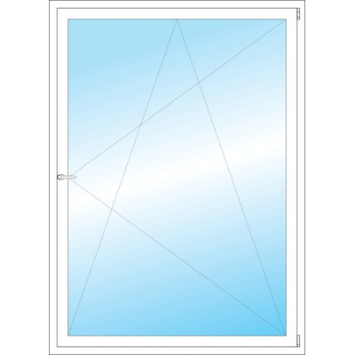 Okna Hned Plastové okno 1300 x 1800 mm bílé otevíravé a sklopné pravé