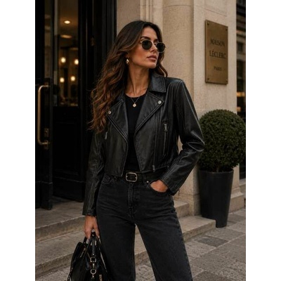 Max Original Leather Dámska kožená bunda GB-7548 Black