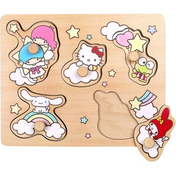 Image 1 of Micki Дървен пъзел с дръжки Micki - Hello Kitty, 5 части (70000400)