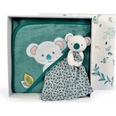 Koala Osuška s kapucňou Yoca le Doudou et Compagnie modrá