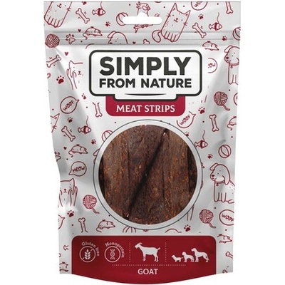SIMPLY FROM NATURE Meat Strips Kozie stripsy pre psov 80 g