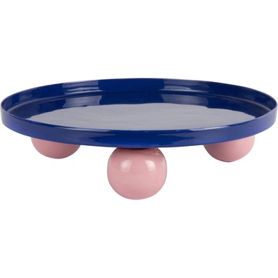 PT LIVING Метален декоративен поднос ø 25 cm Double Funky - PT LIVING (PT4310BL)