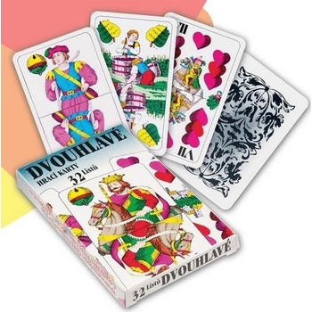 Dvojhlavé hracie karty 32 listov / Dvouhlavé hrací karty 32 listů