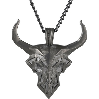 Free Style Přívěsek z chirurgické oceli s hlavou býka + řetízek PSS1310