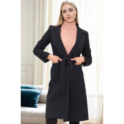 Dewberry Z6739 WOMEN'S COAT-NAVY-1 čierna