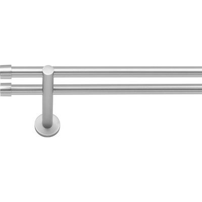 Dekodum Garnýž dvouřadá LOFT 19/19 mm matný chróm 180 cm – Zboží Mobilmania