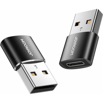 JOYROOM Комплект два броя адаптери от USB-A мъжко към USB-C женско (2 броя) - Joyroom Adapter USB-A to USB-C (черен) (S-H152)
