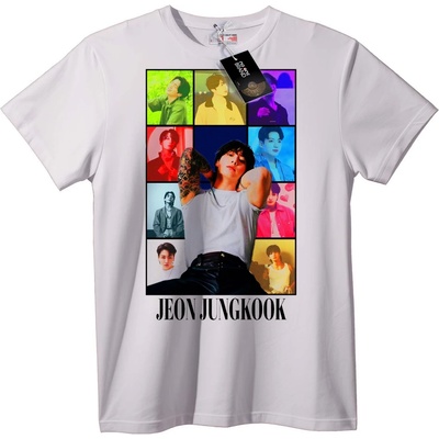 NOONEBRAND Тениска Jeo Junglook цветен растер - M, Black