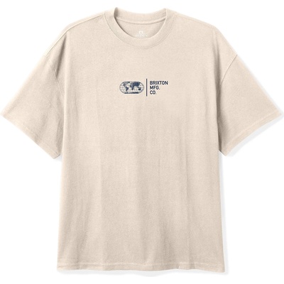 Brixton Мъжка тениска Brixton Globe HW Relaxed Tee T-shirt - Cream Classic Wash - размер XL (216-6965-0214)