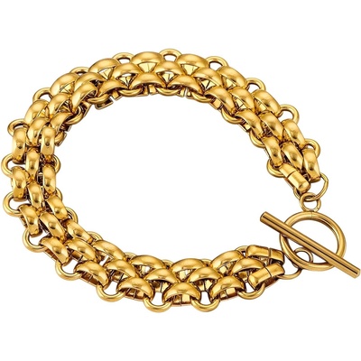 HARAHU Дамски гривна es-38454(Златна / 18, 5см / 11мм) kp38454 (es-38454)