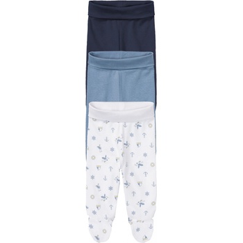 Lupilu Detské bavlnené tepláky pre bábätká BIO 3 kusy biela námornícka modrá modrá