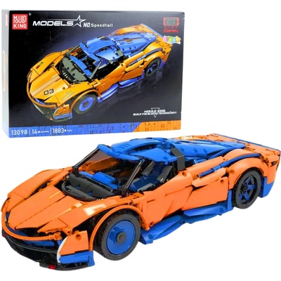 LEAN Toys 23655 RC športového auta, 1883 ks modrá a oranžová
