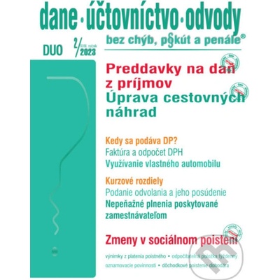 Dane, účtovníctvo, odvody č. 2/2023 bez chýb, pokút a penále - Nové preddavky na daň, Zmena stravného - Poradca s.r.o.