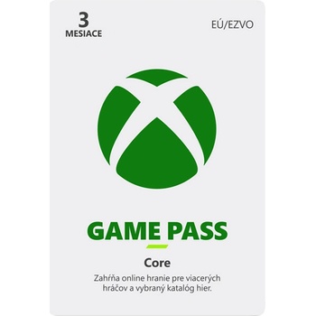 Microsoft Xbox Game Pass Core členstvo 3 mesiace