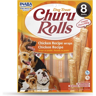 INABA Churu Dog Rolls Chicken wraps Chicken 8x12g
