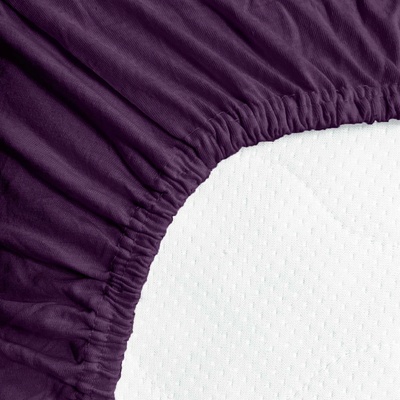 Chanar Prostěradlo jersey Lux tmavě fialové 180x200