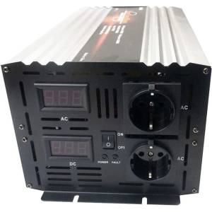 Houli Power Inverter инвертор на напрежение от 12V на 230V, 4000W/8000W, чиста синусоида, 2 контакта (HPZD0040U 12V/50Hz/230V/EU)