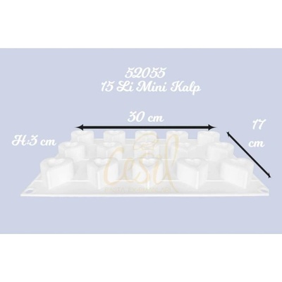 Cesil Silikonová forma /na mražené dezerty Srdce s otvorem 4,5cm na 15 ks 4cm