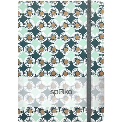 Spoko Тетрадка с линийка spoko a/5 96 страници гумена твърда корица маргаритка s081511303 (s081511303)