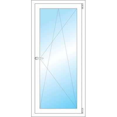 OKNA HNED Plastové okno 62x134 cm (620x1340 mm) bílé otevíravé a sklopné pravé