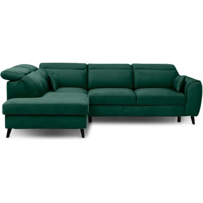 Eltap Зелен кадифен разтегателен ъглов диван с място за съхранение (ляв ъгъл L форма) Noble - ELTAP (CO-NOB-LT-35NU)