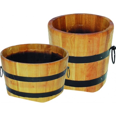 J.A.D. Tools 5952 Květináč dřevěný kulatý (dub) 25x25 cm