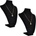 vidaXL Поставки за бижута, черни, текстил, бюст, 23 x 11, 5 x 30 см - 2 броя (240906)