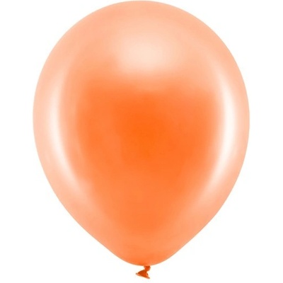 Party Deco Латексови Балони Металик, Оранжево 30см
