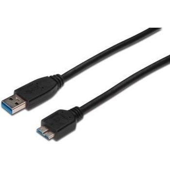 Assmann AK-300116-018-S USB 3.0, USB A M(plug)/microUSB B M(plug), 1,8m, černý