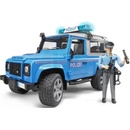 Bruder 2597 Policejní Land Rover Defender + policista a maják