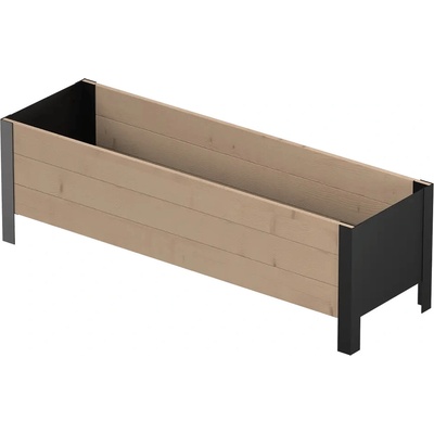 Modernbox Truhlík dřevo kov 118 x 36 x 32 cm hnědo-černý RMO-1180X0360X320-BW