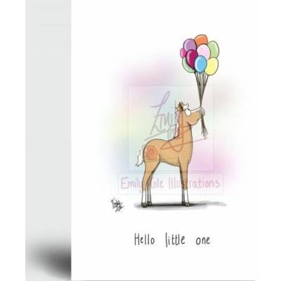 Emily Cole Přání ’Hello Little One‘ Emily Cole, Rainbow balloons