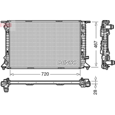 Chladič, chlazení motoru DENSO DRM02021