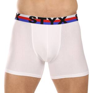 Styx Мъжки боксерки Styx long спортна гума бели триколор Styx | Byal | МЪЖЕ | XXL