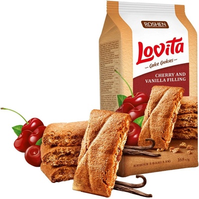 Roshen Lovita Cake Cherry Vanilla 168 g