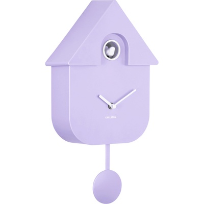 Karlsson Modern Cuckoo стенен часовник с кукувица, светлолилав (KA5768SP)