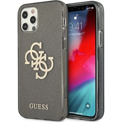 GUESS Калъф Guess Big 4G Full Glitter за Apple iPhone 12 Pro Max, Black (GUE001266)