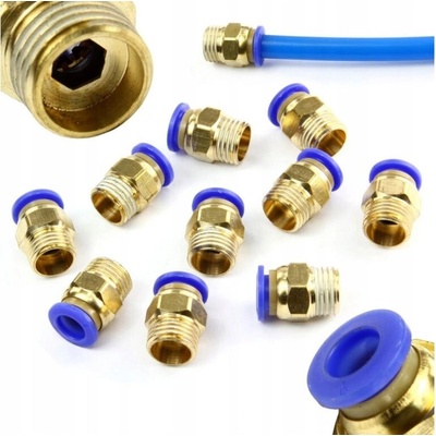 MAR-POL Sada závitových spojok na vzduchovú hadicu 1/4" 8mm 10ks M66575