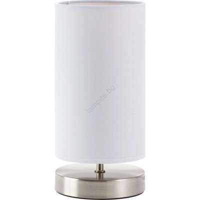 Brilliant - Настолна лампа CLARIE 1xE14/40W/230V матов хром/бял (BI0291)