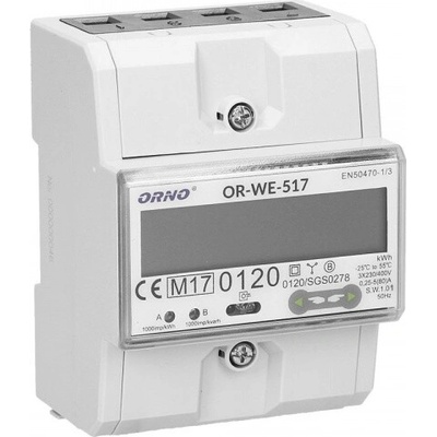 ORNO Trojfázový elektromer 80A OR-WE-517