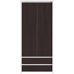 Black Red White Двукрилен гардероб kaspian szf2d2s бял / венге - bogdanmebel