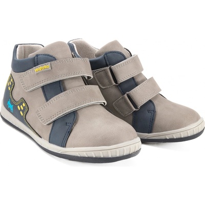 Dětské chlapecké kotníkové boty na suchý zip kožená